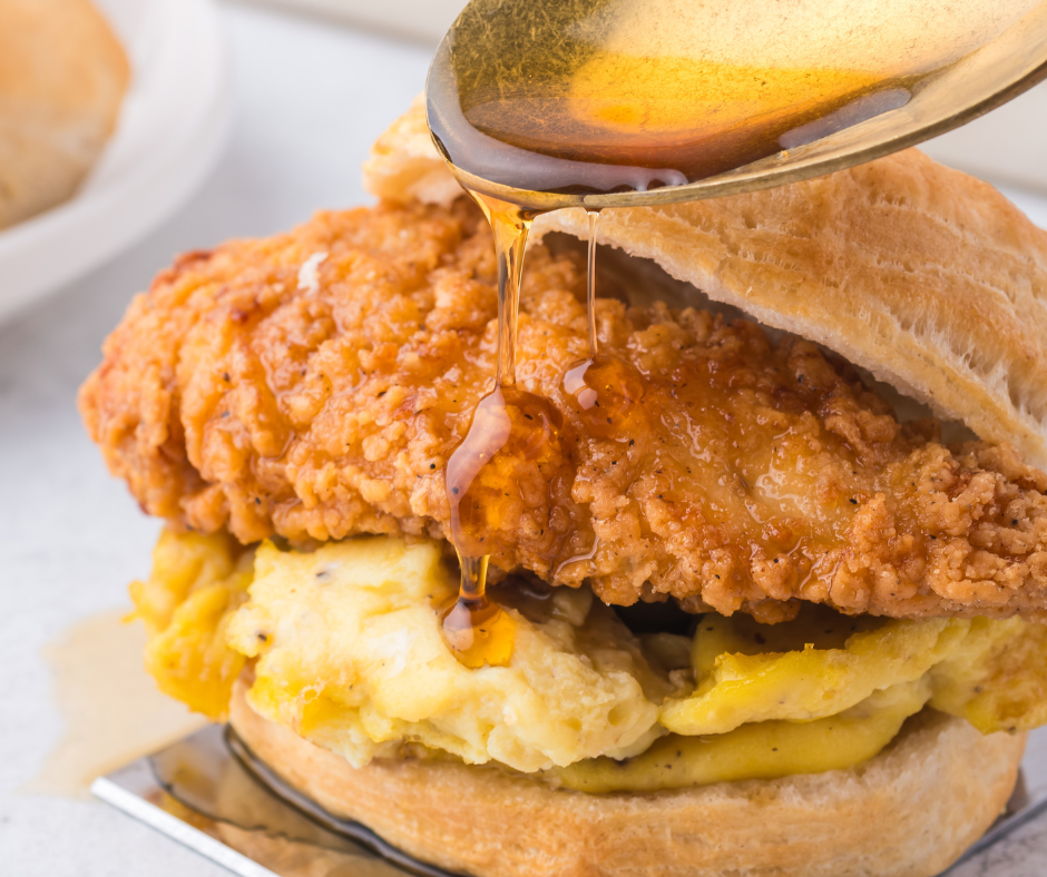 air fryer chicken biscuit sandwiches