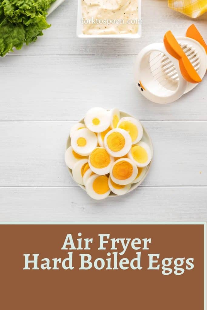 titled image (and shown): air fryer hard boiled eggs