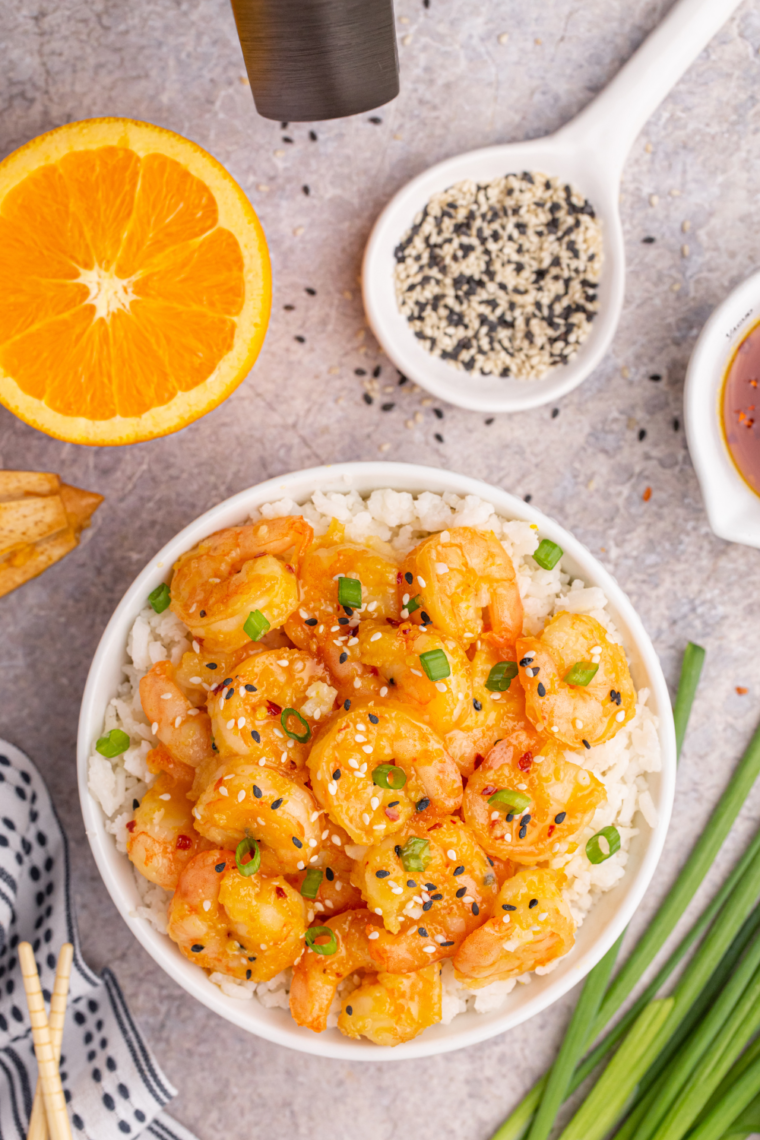 Air Fryer Honey Orange Firecracker Shrimp 