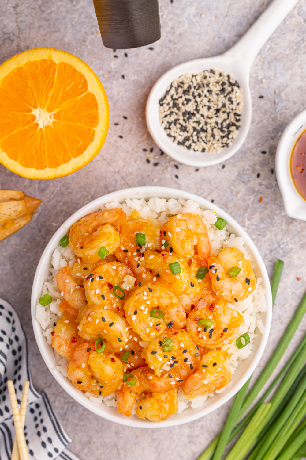 Air Fryer Honey Orange Firecracker Shrimp