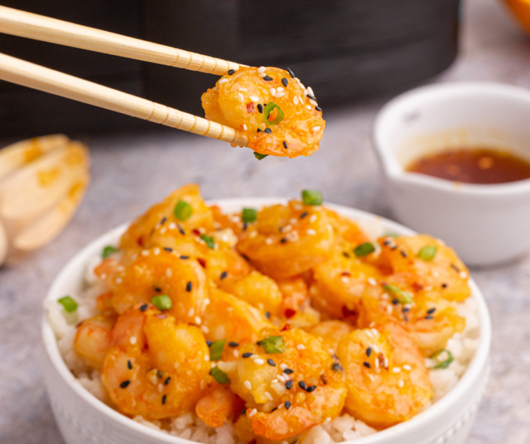 Air Fryer Honey Orange Firecracker Shrimp