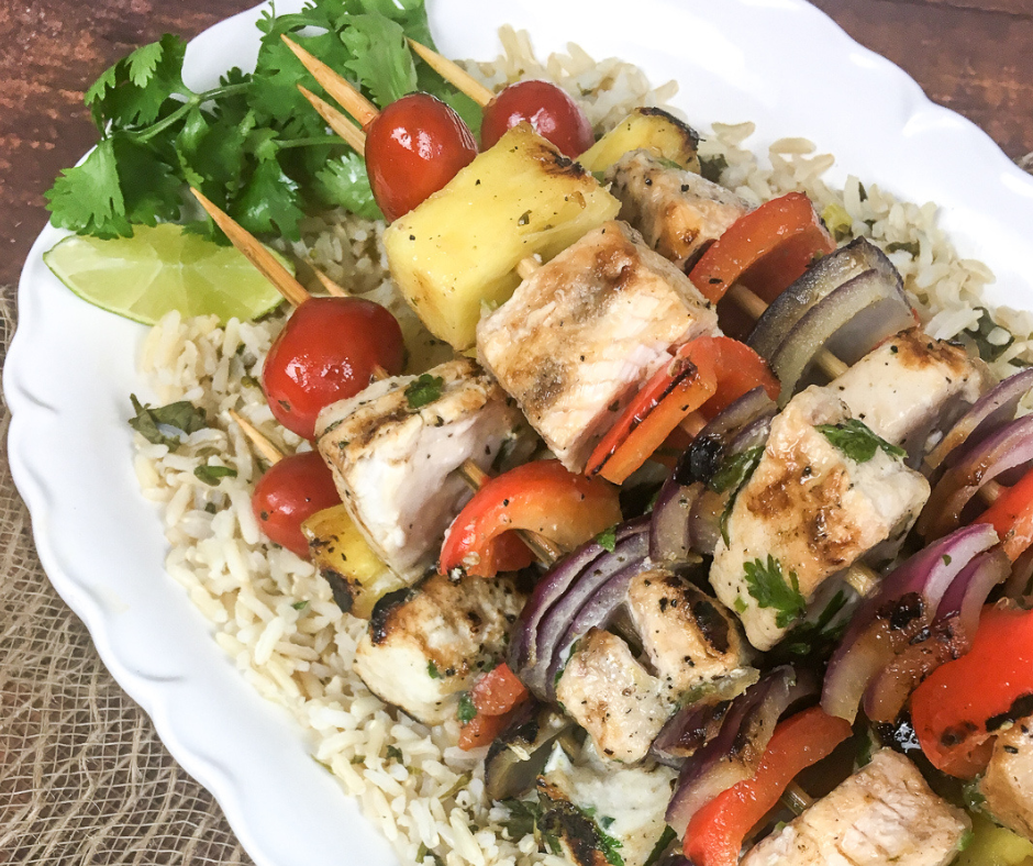 Air Fryer Swordfish Kebabs