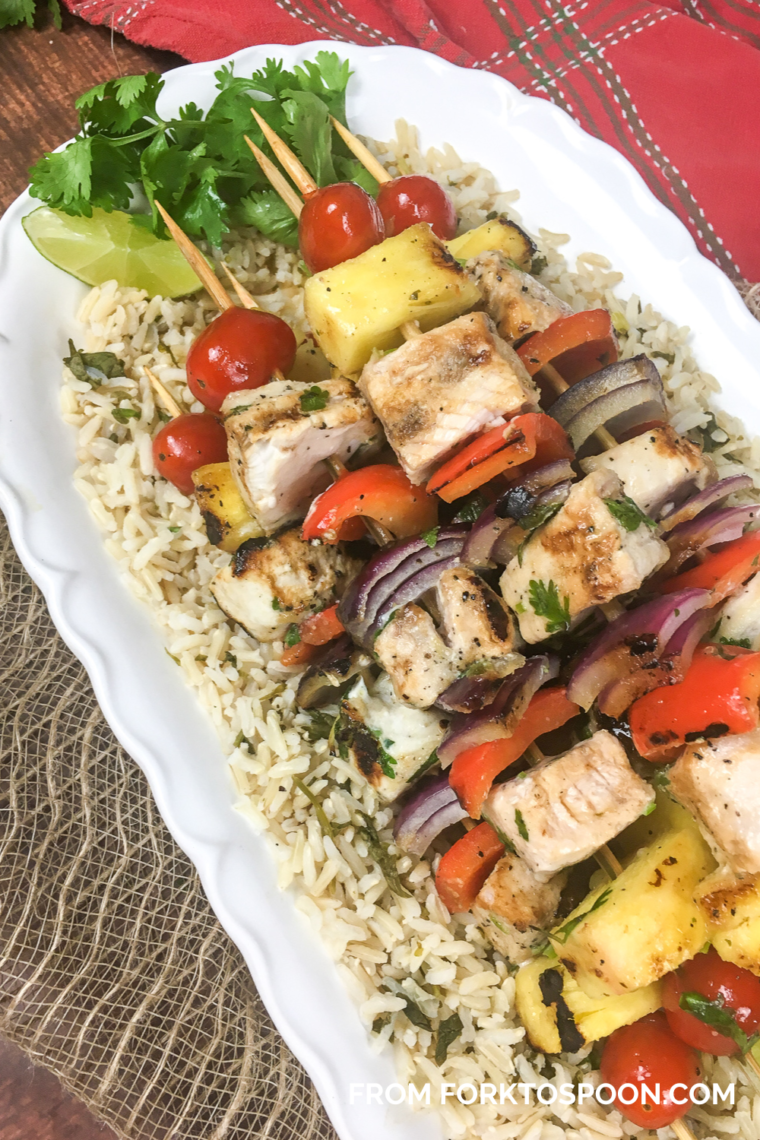 Air Fryer Swordfish Kebabs