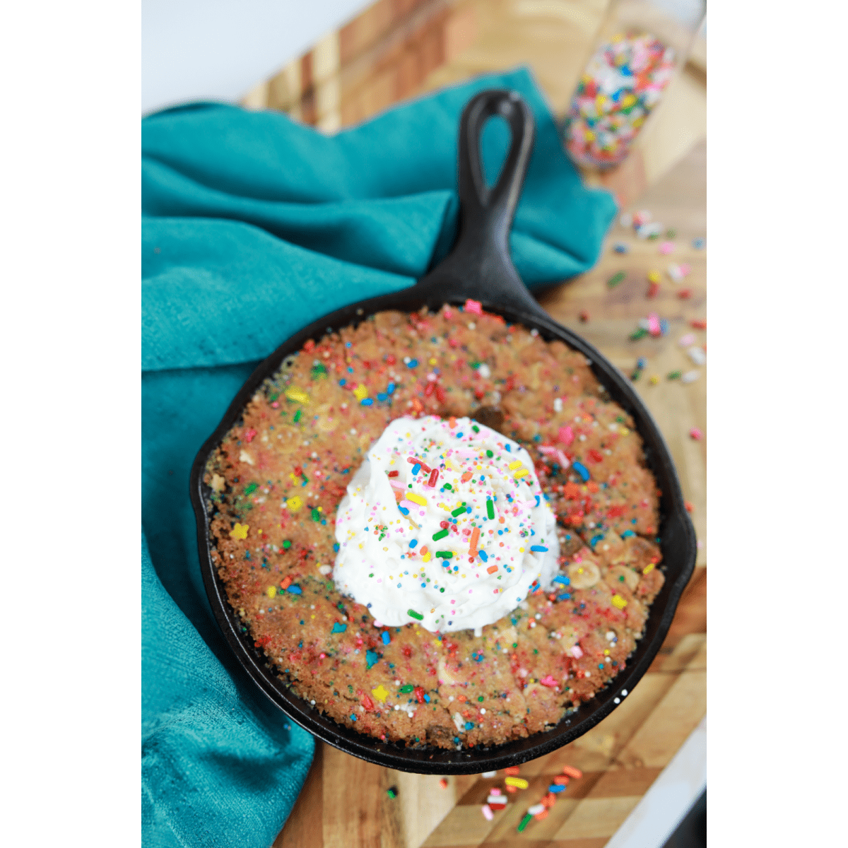 Air Fryer Funfetti Skillet Cookie