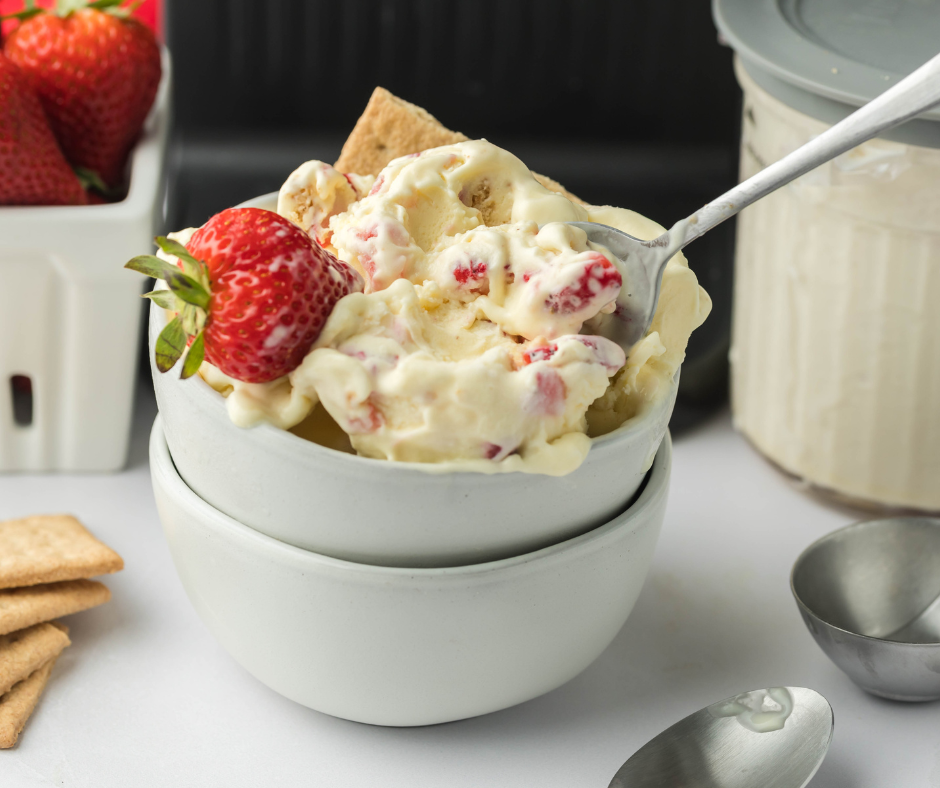 Ninja Creami Strawberry Cheesecake Ice Cream - Fork To Spoon