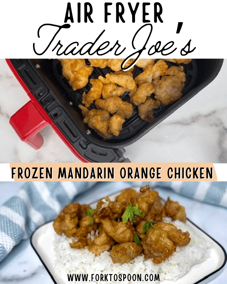 titled image (and shown): air fryer trader joe's frozen mandarin orange chicken