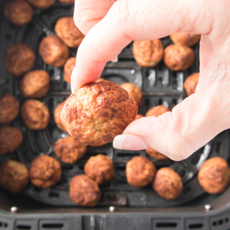 Air Fryer Cooked Perfect Meatball 