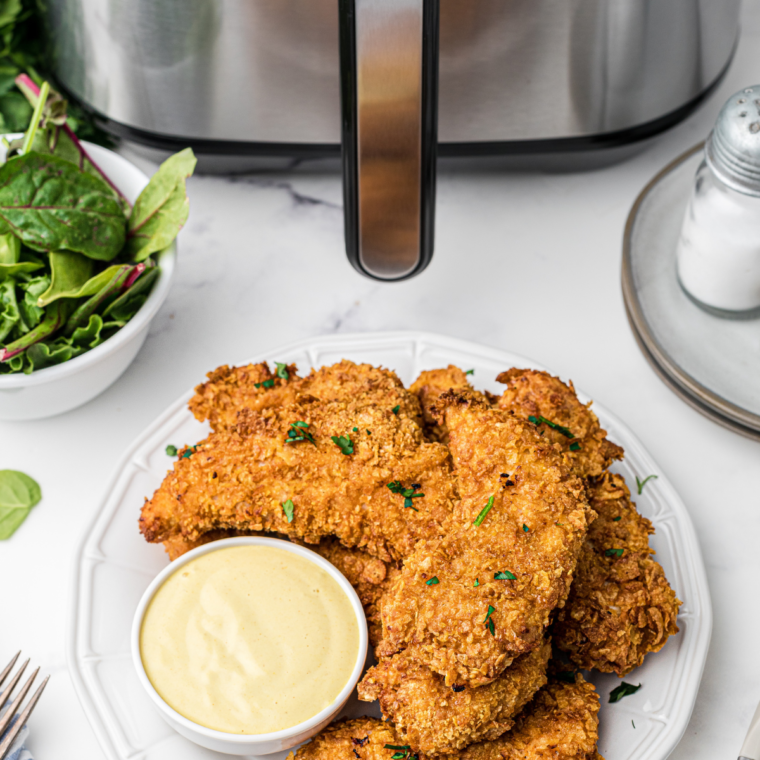 Air Fryer Chicken Tenders with Honey Mustard Sauce