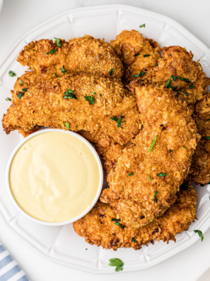 Air Fryer Chicken Tenders with Honey Mustard Sauce