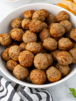 Air Fryer Frozen Turkey Meatballs