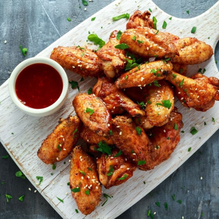 Chipotle And Lime Seasoning used as seasoning on the chicken wings.