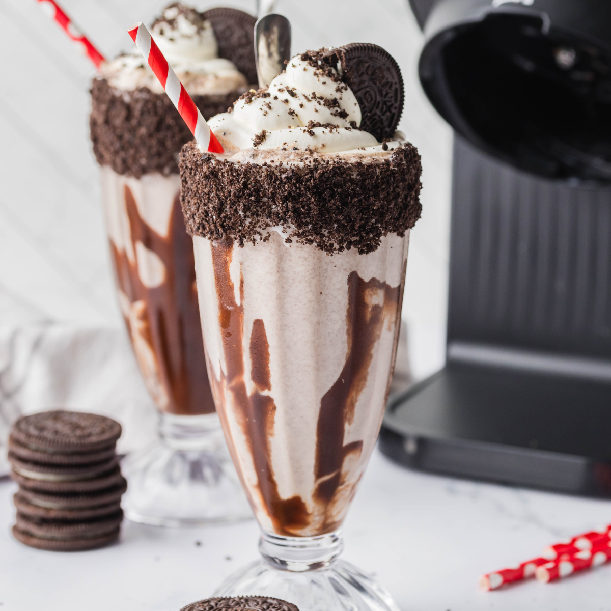 Ninja Creami Copycat Sonic Oreo Chocolate Shake - Fork To Spoon