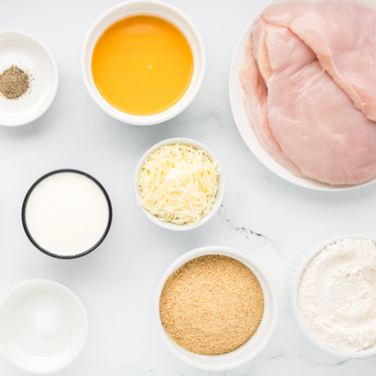 Ingredients needed for Crispy Chicken Fritta (Olive Garden Copycat) on kitchen table.