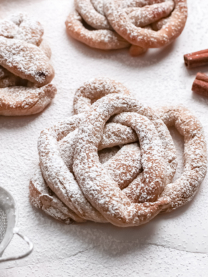 Step-by-step guide on how to reheat funnel cakes in the air fryer, showcasing crispy results and delicious texture.