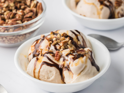 cream様 Ninja Creami Turtle Pecan Cluster Blizzard - Fork To Spoon