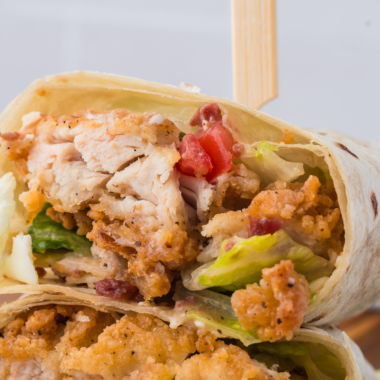 Air Fryer Caesar Wraps crispy and golden