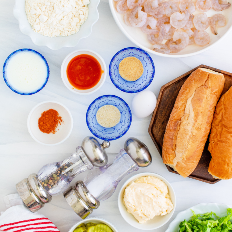 Ingredients needed for blackened ranch on kitchen table.