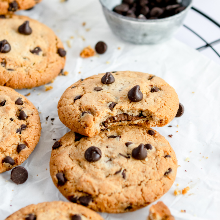 "Plate of homemade Copycat Potbelly Oatmeal Chocolate Chip Cookies with gooey chocolate and oat texture"