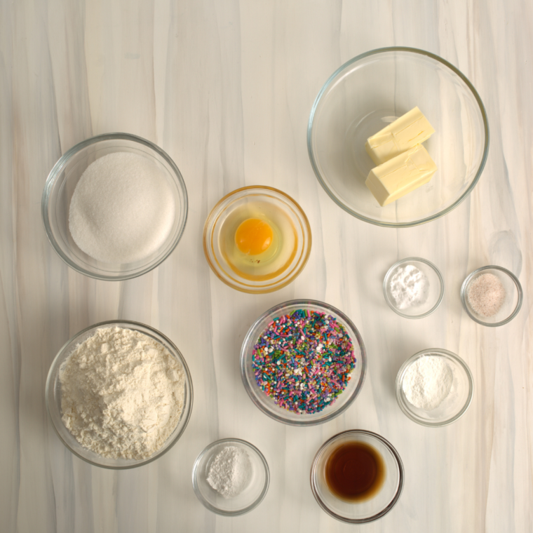 Ingredients needed for Publix Sugar Cookies Recipe