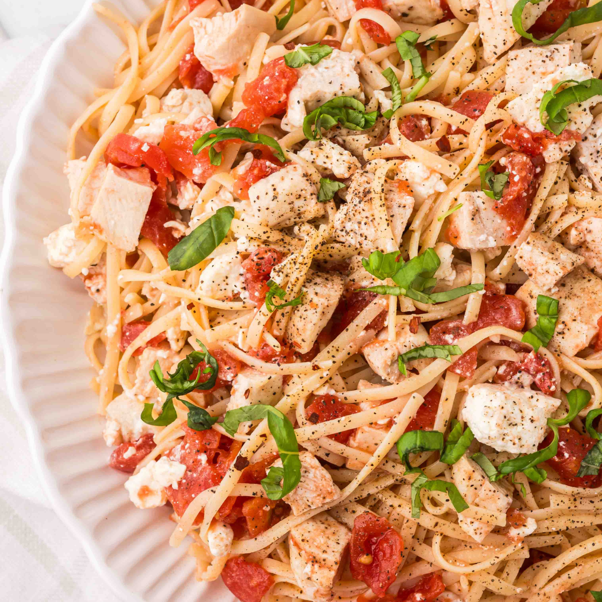 Trader Joe’s Air Fryer Chicken Feta Pasta