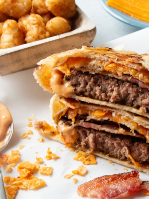 Air Fryer Cheeseburger Crunch Wrap