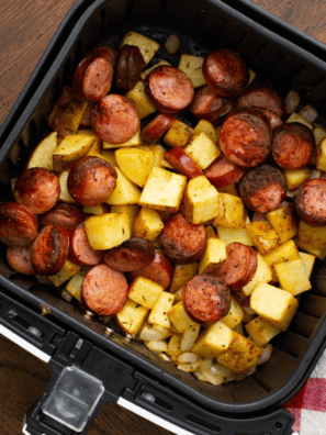 Quick and easy Air Fryer Frozen Kielbasa, perfectly crispy on the outside and juicy on the inside. A delicious and convenient meal ready in minutes!