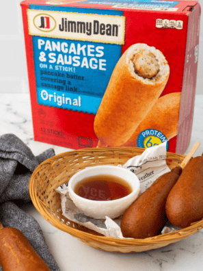 Air Fryer Jimmy Dean Pancakes and Sausage On A Stick