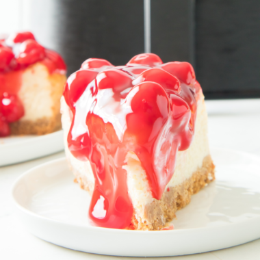 Indulge in the rich, creamy goodness of Air Fryer Cherry Cheesecake! This easy, air fryer recipe delivers a smooth cheesecake topped with sweet cherry filling, perfect for any occasion.