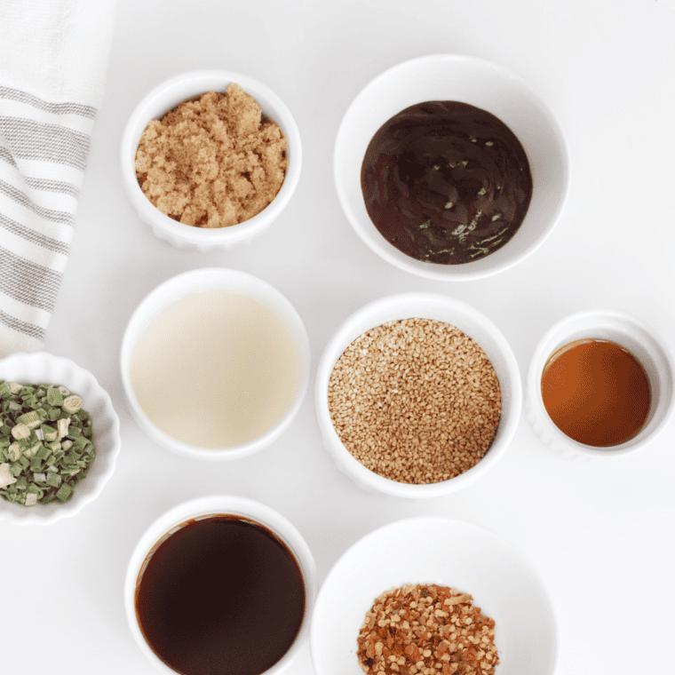 Ingredients needed for Ancho Chile BBQ Sauce on kitchen table.