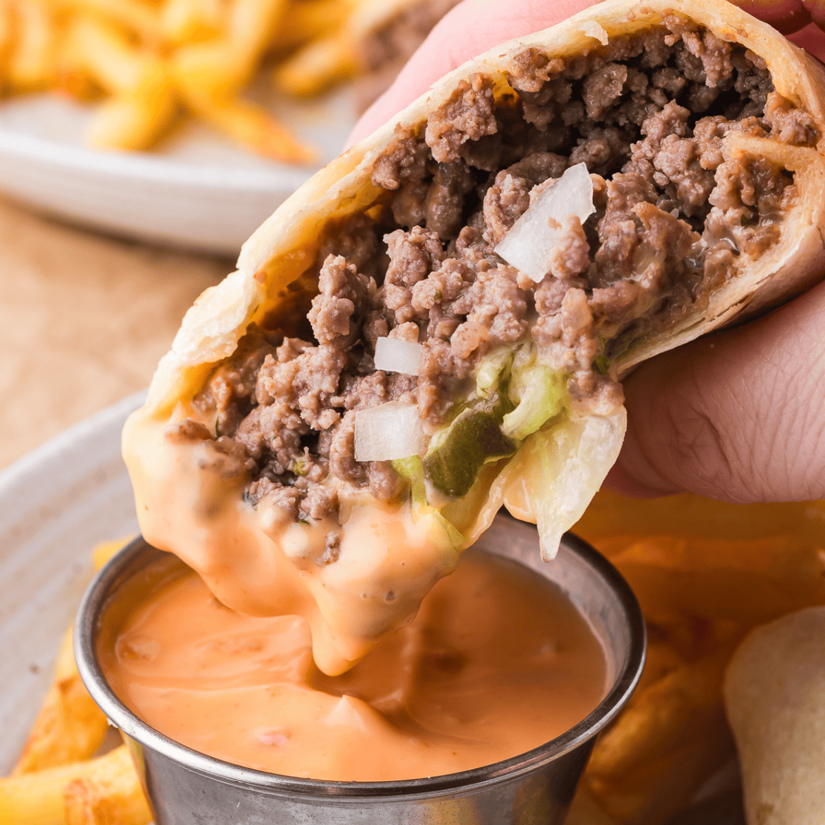 Air Fryer Big Mac Wraps