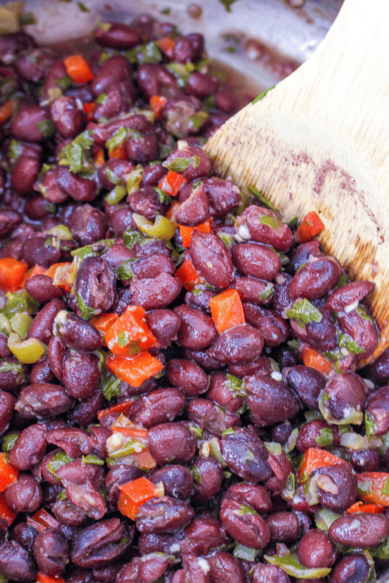 A plate of Copycat Chili's Black Beans with a flavorful, seasoned finish.