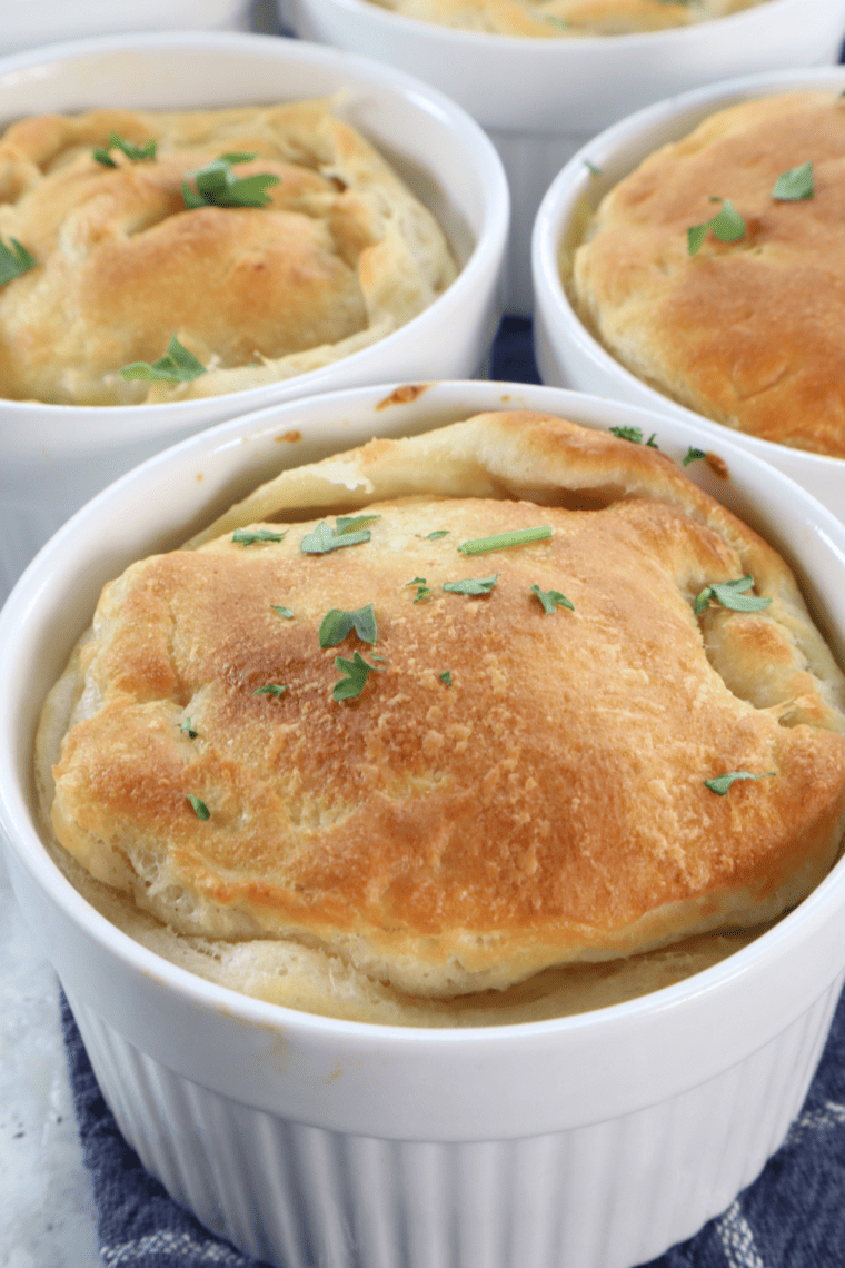 KFC Chicken Pot Pie with puff pastry and creamy filling.