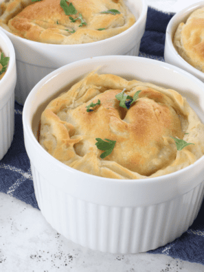 A golden, flaky homemade KFC Chicken Pot Pie filled with tender chicken, creamy sauce, and hearty vegetables.