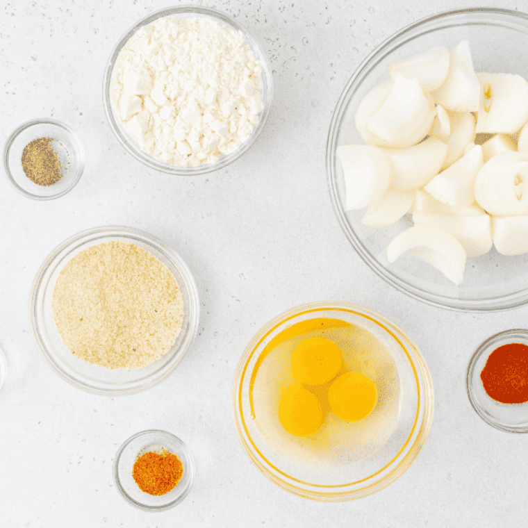 Ingredients Needed For Longhorn Steakhouse Texas Onion on kitchen table.