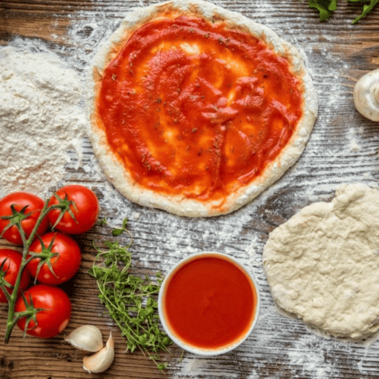 Homemade Pizza Hut-style pizza dough with soft, chewy crust.