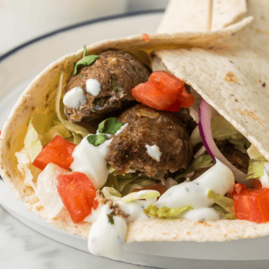 Air Fryer Turkish Lamb Wraps