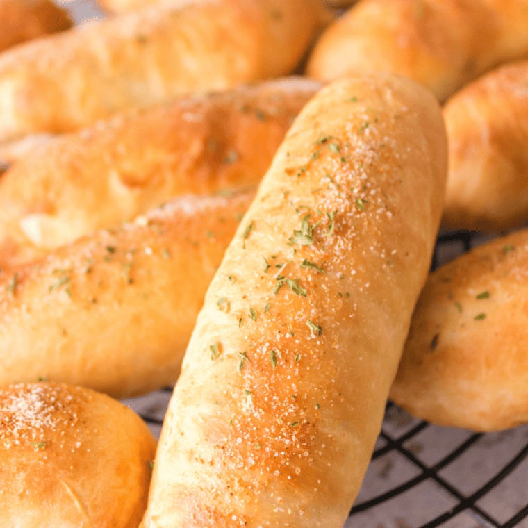 Plate of breadsticks