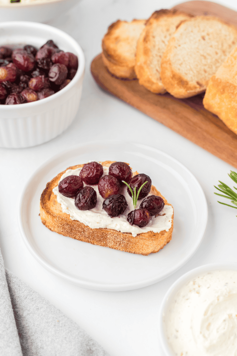 Air Fryer Cottage Cheese Toast with crispy bread and creamy cottage cheese topping.