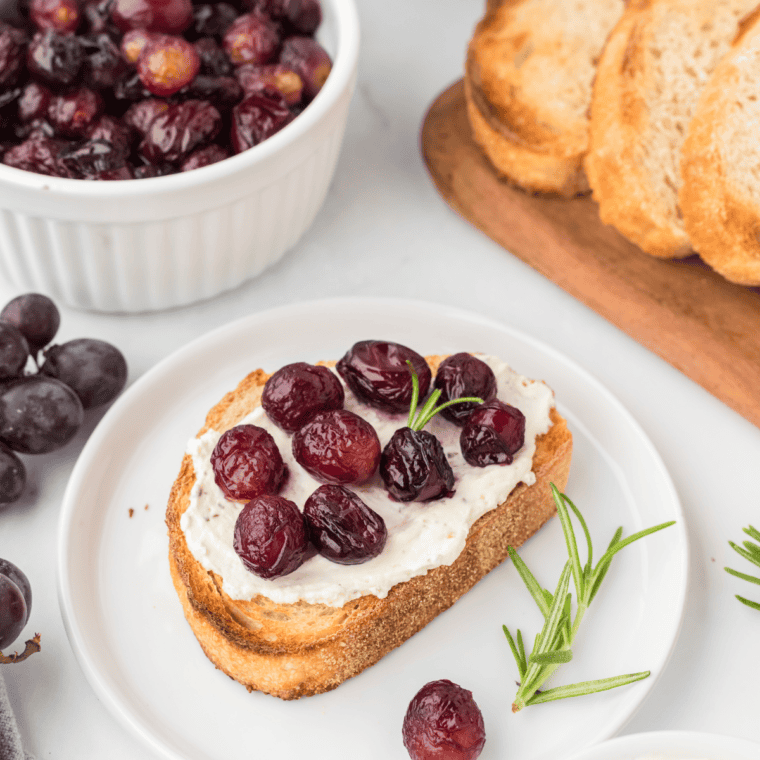 Air Fryer Cottage Cheese Toast with crispy bread, creamy cottage cheese, and fresh toppings.