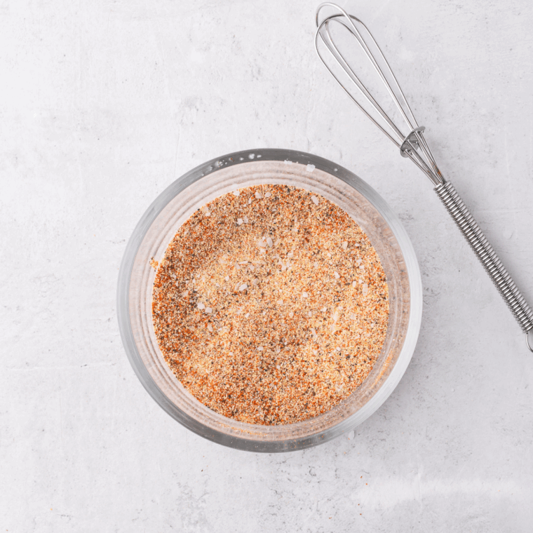 Prepare the seasoning mix in a small mixing bowl.