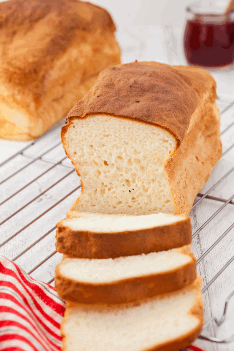Air Fryer Gluten-Free Bread, a quick and simple recipe resulting in a soft, fluffy loaf with a golden crust, ideal for gluten-free diets.