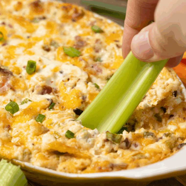 Air Fryer Mississippi Sin Dip with creamy, cheesy texture and golden, crispy top.