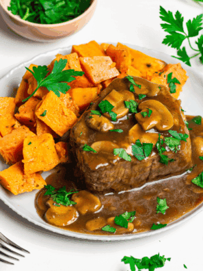 Make a savory Air Fryer Steak Marsala in no time! Tender steak cooked in a rich Marsala wine sauce with mushrooms, all made quickly in your air fryer for a delicious dinner.