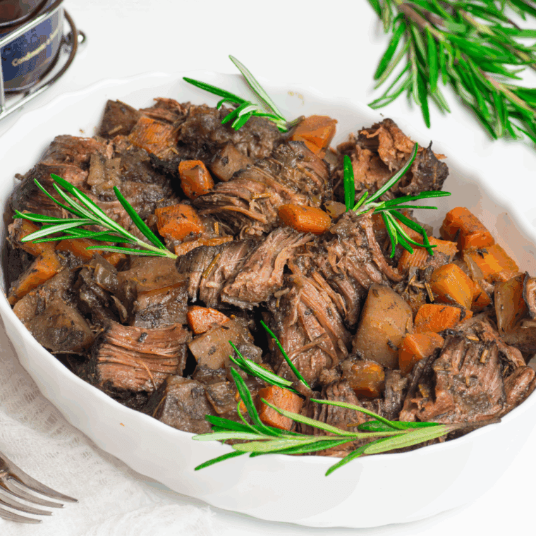 Air Fryer Yankee Pot Roast with tender meat and savory seasonings.