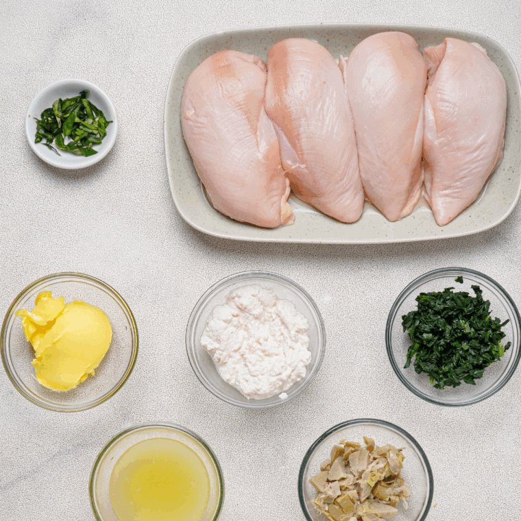 Ingredients needed for Bonefish Grill Copycat Lily's Chicken on kitchen table.