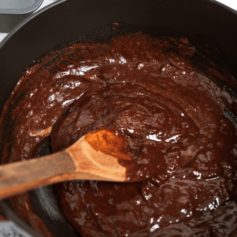 Prepared batter in a mixing bowl.