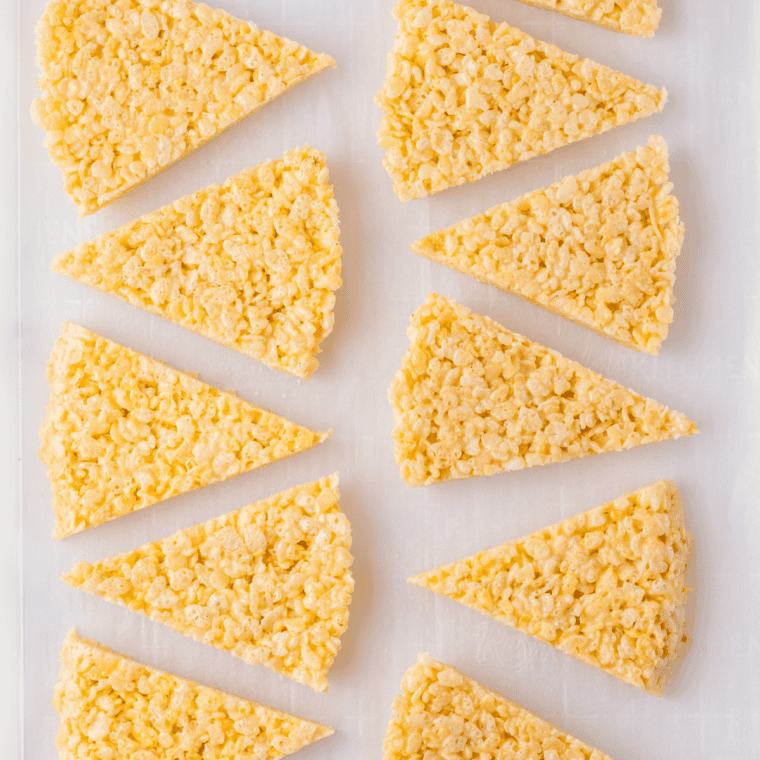 Rice Krispie Treats with Marshmallow Fluff, crispy, gooey, and sweet.