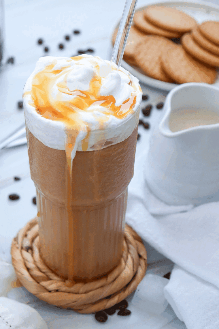 Ninja Creami Caramel Iced Coffee, a creamy, caramel-flavored iced coffee made at home with the Ninja Creami, offering a Starbucks-inspired experience.