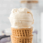 Ninja Creami Mexican Vanilla Ice Cream with rich vanilla and cinnamon flavor.