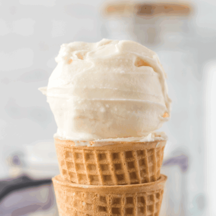 Ninja Creami Mexican Vanilla Ice Cream with rich vanilla and cinnamon flavor.